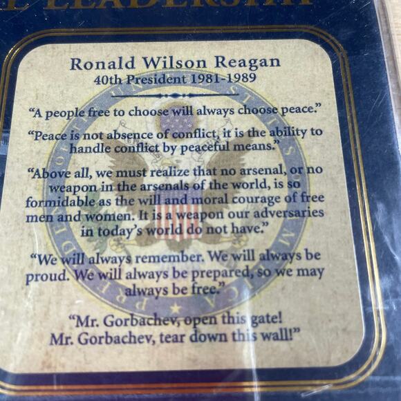 Ronald Reagan Presidential Leadership Proof Coin American Mint with COA - Picture 4 of 4